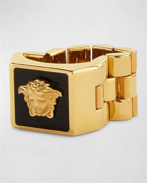 versace medusa square ring|versace ring size.